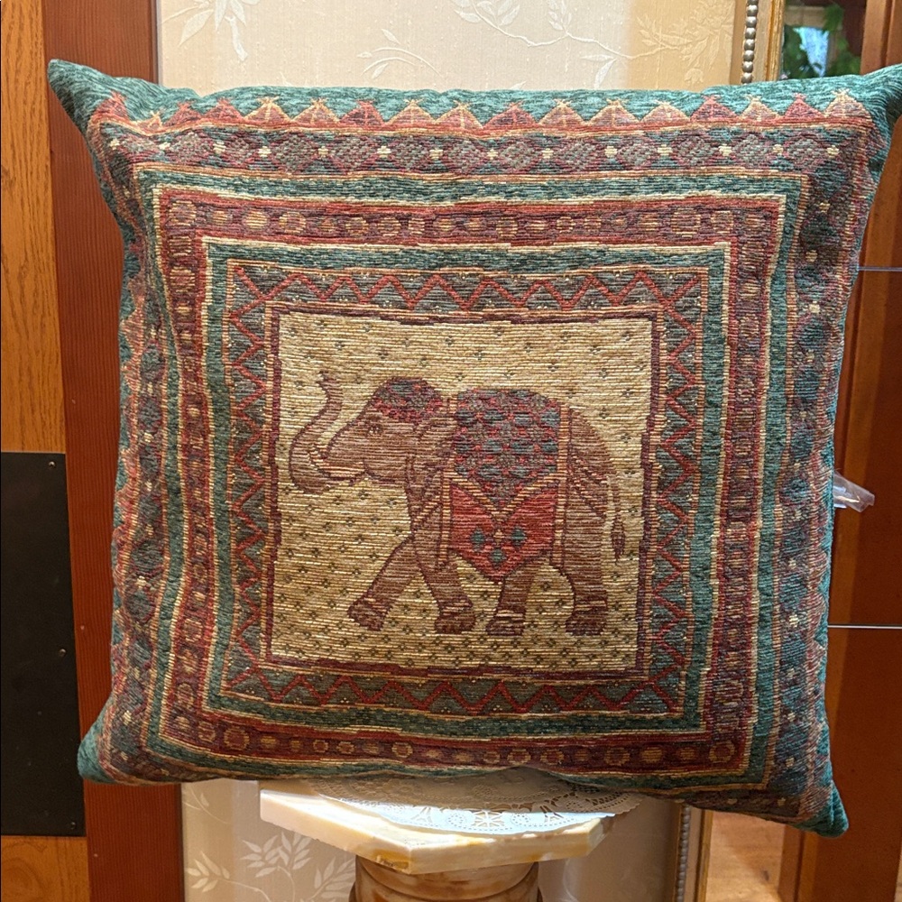 Elephant 🐘 Tapestry Large Accent Pillow